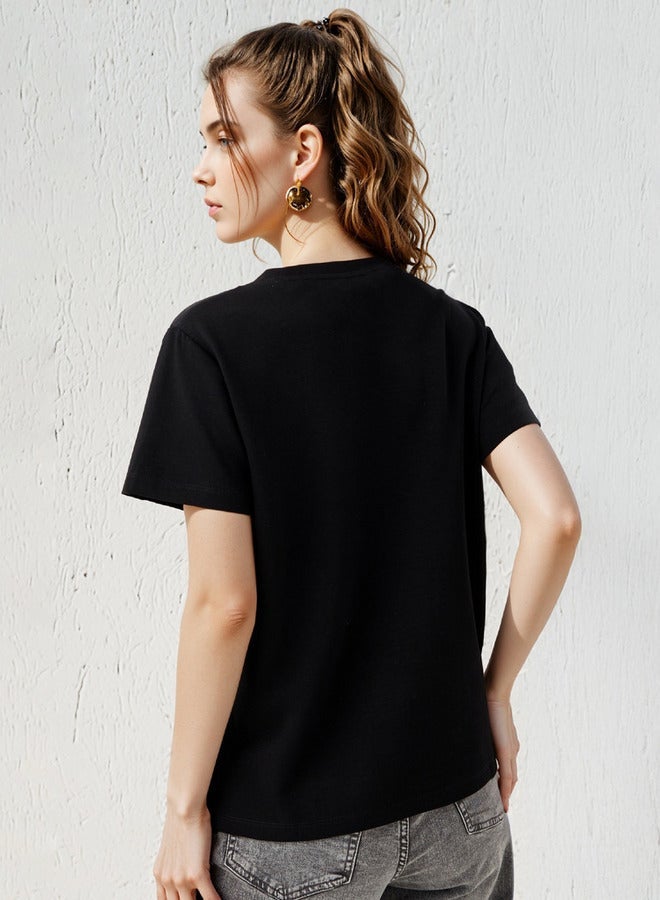 تواكستريمز تيشيرت بياقة دائرية وزخرفة قوس - Image 3